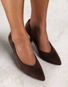 vices Stiletto Maro cu Brant din Piele Naturală Muzite
