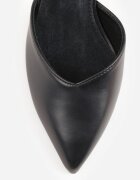 vices Stiletto Negre cu Brant din Piele Naturală și Baretă Decorativă Korori