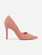 vices Stiletto roz cu branț din piele naturală decorați cu decupaj Oliritia