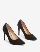 vices Stilettos Negre cu Branț din Piele Naturală Innatia