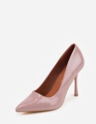 vices Stilettos roz închis cu luciu lăcuit și branț din piele Irdlie