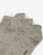 vico 3-pack Șosete scurte Gri deschis Din bumbac cu inscripție Marosela