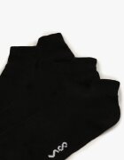 vico 3-pack Șosete scurte Negre din bumbac cu inscripție Marosela