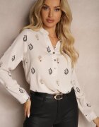wei wei Cămașă bej deschis cu model fin Paisley Irithe
