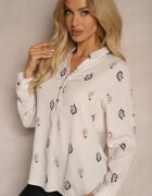 wei wei Cămașă bej deschis cu model fin Paisley Irithe