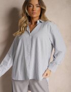 wei wei Cămașă Bleumarin-Albă Clasică cu dungi delicate Arffia