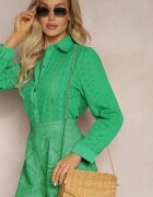 wei wei Cămașă Verde din țesătură brodată în stil Boho Perphone
