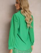 wei wei Cămașă Verde din țesătură brodată în stil Boho Perphone