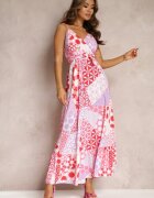 wei wei Rochie Roz Cloche Maxi cu bretele Aadane