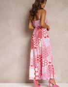 wei wei Rochie Roz Cloche Maxi cu bretele Aadane