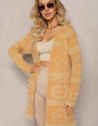 wool fashion Cardigan Maro Lung Pufoș Aborra
