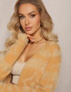 wool fashion Cardigan Maro Lung Pufoș Aborra