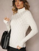wool fashion Maletă bej deschis din viscoză cu model în relief cusută cu fir metalic Neldora
