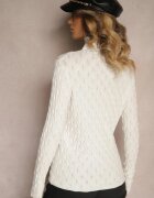 wool fashion Maletă bej deschis din viscoză cu model în relief cusută cu fir metalic Neldora