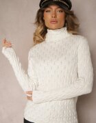 wool fashion Maletă bej deschis din viscoză cu model în relief cusută cu fir metalic Neldora