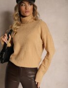wool fashion Maletă Bej închis cu Croială Clasică Savelle
