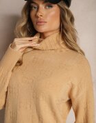 wool fashion Maletă Bej închis cu Croială Clasică Savelle