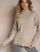 wool fashion Maletă Gri-Bej cu Croială Clasică Savelle