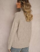 wool fashion Maletă Gri-Bej cu Croială Clasică Savelle