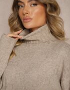 wool fashion Maletă Gri-Bej cu Croială Clasică Savelle
