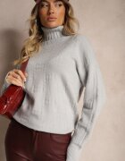 wool fashion Maletă Gri cu Croială Clasică Savelle