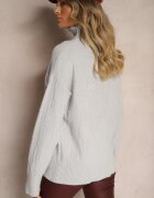 wool fashion Maletă Gri cu Croială Clasică Savelle