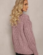 wool fashion Maletă Lejer Mov deschis cu împletitură decorativă Atterta