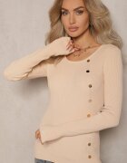 wool fashion Pulover bej deschis cu Viscoză Decorat cu Aplicații Metalice Malittia