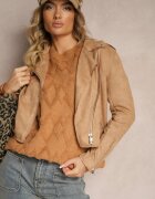 wool fashion Pulover lejer cu croială cutie și împletitură în relief cu manșete elastice Maro Elomara