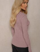 wool fashion Pulover Mov deschis din Viscoză și Textură Decorativă Saviana