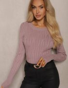 wool fashion Pulover Mov deschis din Viscoză și Textură Decorativă Saviana