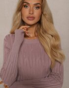 wool fashion Pulover Mov deschis din Viscoză și Textură Decorativă Saviana