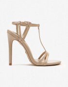yesmile Sandale Bej cu toc stiletto cu barete decorative Ranele