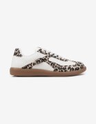 yesmile Sneakers Clasici Tenisi Albi cu Imprimeu de Leopard Decorați cu Cataramă Senaniela