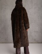 yu & me Blană artificială cu croială oversize de palton cu guler tip tunică Naredi Maro