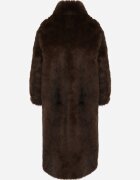 yu & me Blană artificială cu croială oversize de palton cu guler tip tunică Naredi Maro