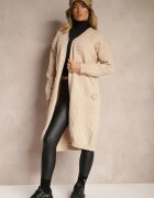 yu & me Cardigan Maro cu Lână și Viscoză Decorat cu Imprimeu Besisia