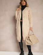 yu & me Cardigan Maro cu Lână și Viscoză Decorat cu Imprimeu Besisia