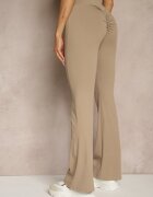 yu & me Colanți Bej Evazați High Waist Orruvana