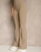 yu & me Colanți Bej Evazați High Waist Orruvana