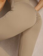 yu & me Colanți Bej Evazați High Waist Orruvana