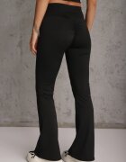 yu & me Colanți flare cu talie înaltă decorați la spate cu fronseu modelator Deinoreia Negri
