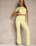 yu & me Compleu sport Galben Pantaloni și Tricou Decorat cu șiret Lumileine