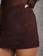 yu & me Fustă-Pantaloni scurți Maro cu Imitație Decorativă de Buzunar Sewressa