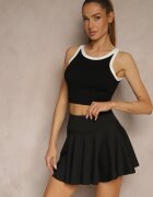 yu & me Fustă-Pantaloni scurți Negru Talie Înaltă Lumivine