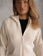 yu & me Hanorac din Polar cu Glugă în Stil Sport Aproxia Bej