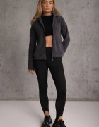 yu & me Hanorac din Polar cu Glugă în Stil Sport Aproxia Gri