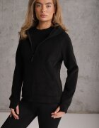 yu & me Hanorac din Polar cu Glugă în Stil Sport Aproxia Neagră