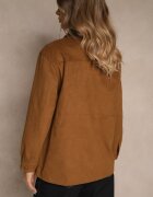 yu & me Jachetă Tip Cămașă Maro Barn Jacket cu Buzunare cu Capse Tilusea