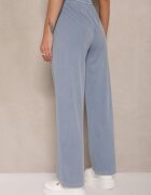 yu & me Pantaloni Albaștri cu Bumbac Viscoză și Legătură Decorativă Orrivaria
